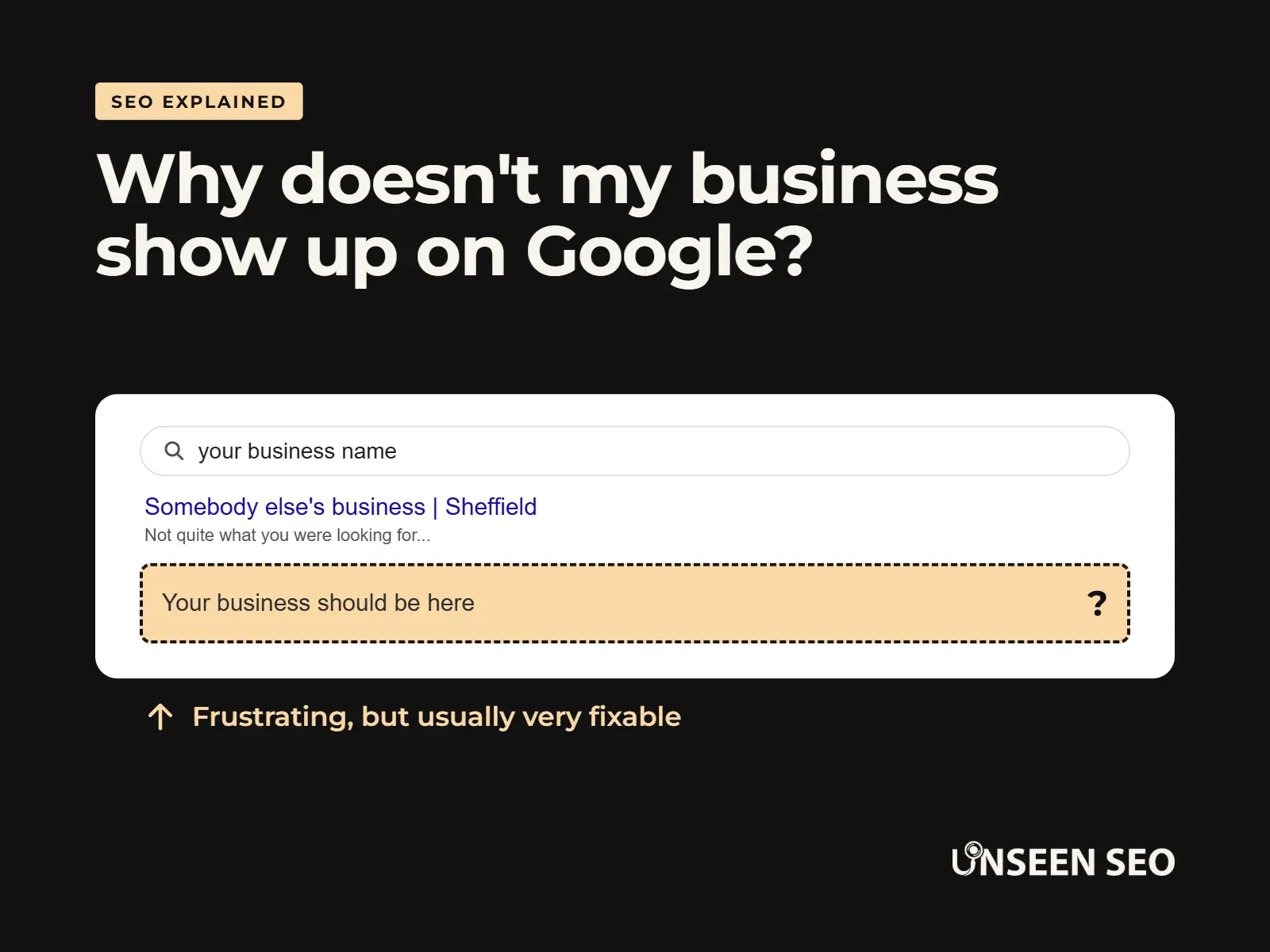 Why doesn’t my business show up on Google?