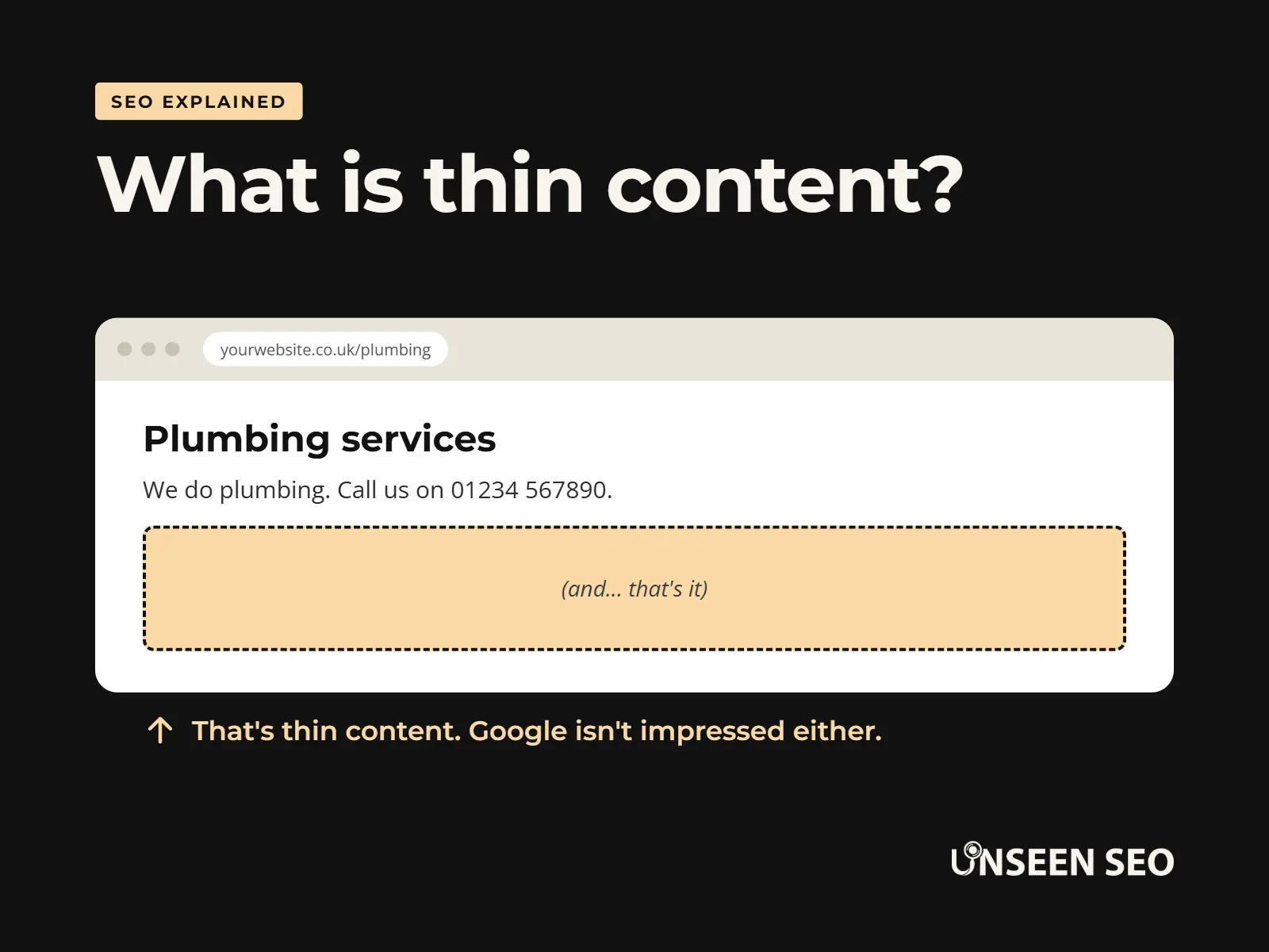 Thin content blog header image